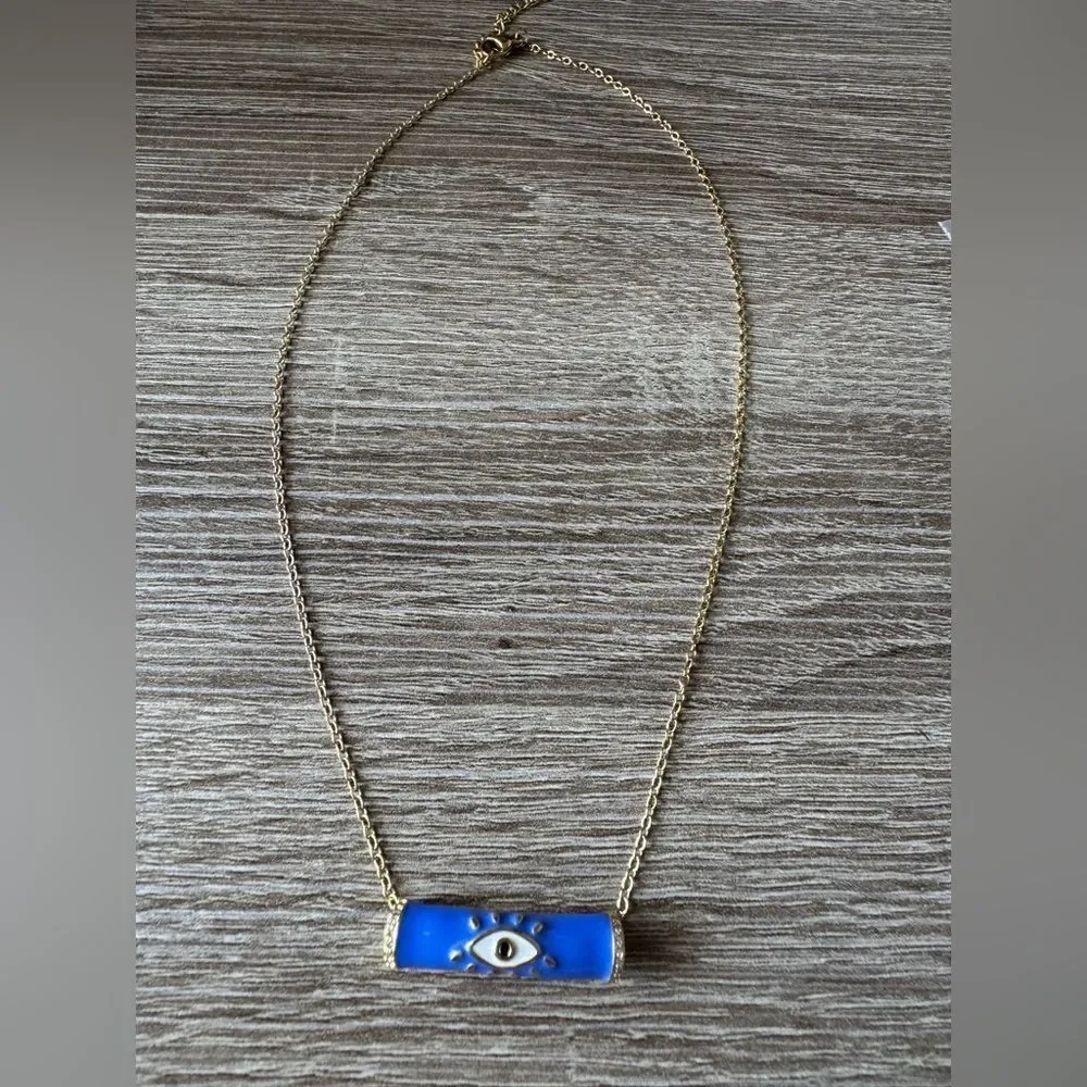 Bohemian evil eye necklace N621